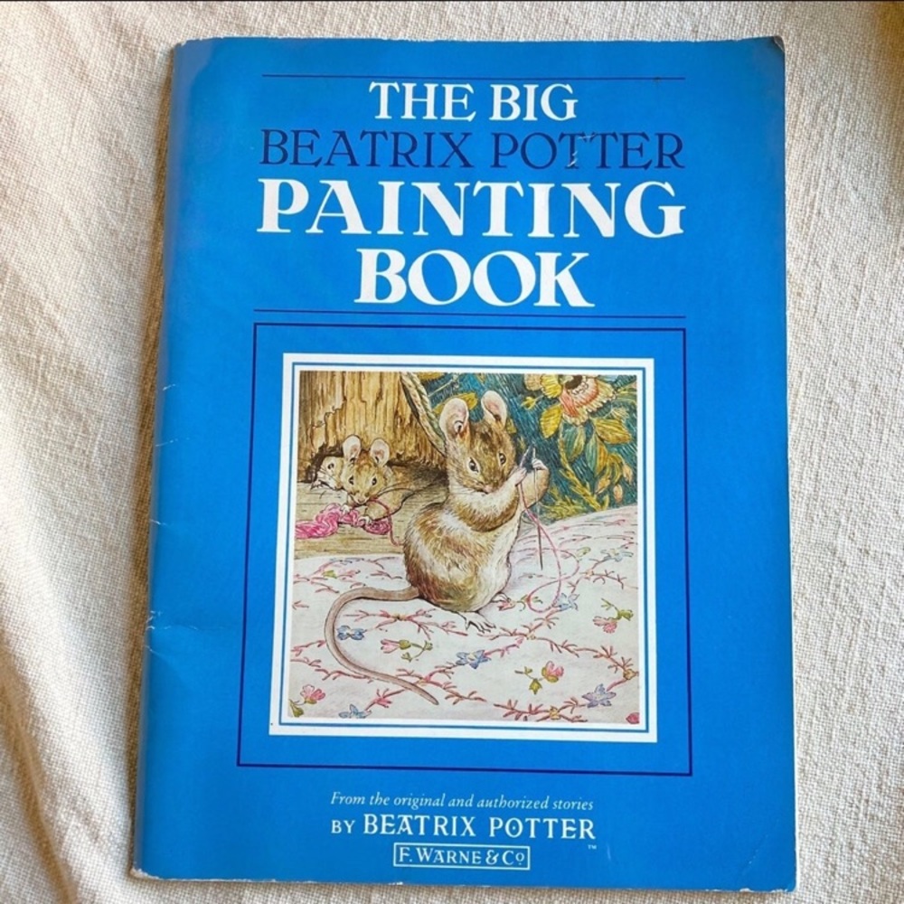 80s The Big Beatrix Potter Painting Story Book Vintage 1987